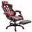 Silla gaming con reposapiés cuero sintético rojo_1