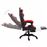 Silla gaming con reposapiés cuero sintético rojo_3