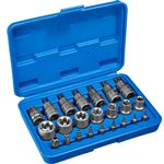 Torx llave tubular juego de puntas 23 piezas, Azul