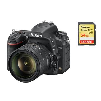 Nikon D750 - Cámara réflex digital de 24.3 Mp (pantalla 3.2