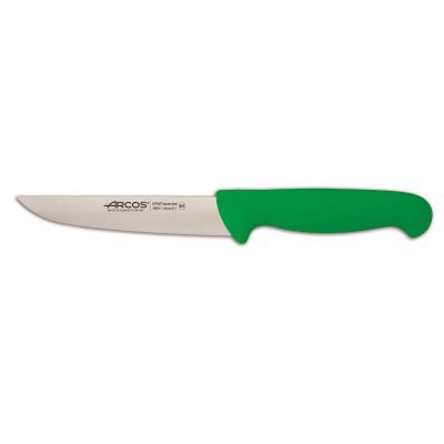 Cuchillo de cocina Arcos Colour - Prof 290421 de acero inoxidable Nitrum y mango ergonómico de Polipropileno de COLOR verde y hoja de 13 cm, funda display