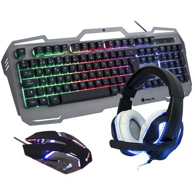 Pack de gaming gbx-1500 : Teclado + Ratón + Auricular, Ngs