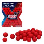 Pack 50 Bolas gomaespuma para chaos colorbaby 46275 xshot pelotas zuru 23x23x23 14