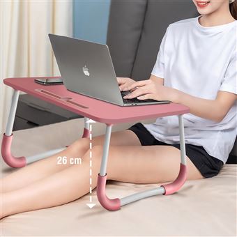 Mesa de cama plegable para ordenador portátil multiusos 26 cm de