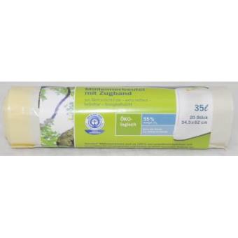 1x20 Secolan Mülleimerbeutel con Zugband 35 l blanco