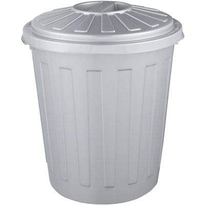 Cubo De Basura Con Tapa Cerrable Keeeper Plateado 7l