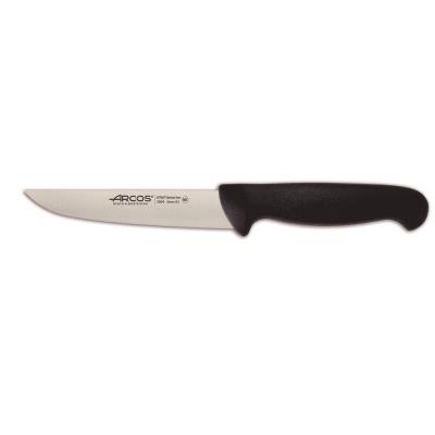 Cuchillo de cocina Arcos Colour - Prof 290425 de acero inoxidable Nitrum y mango ergonómico de Polipropileno de COLOR negro y hoja de 13 cm, funda display