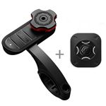 Soporte para bici/moto Spigen Gearlock + Adaptador Adhesivo Gira 360º, Negro