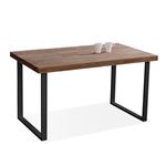 Mesa de comedor Adec NATURAL 140X80 Roble boreal-Negro