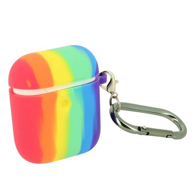 Funda de silicona para base de carga de AirPods Pro, con mosquetón