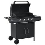 Barbacoa grill de gas vidaXL 4+1 quemadores negro