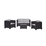 Conjunto muebles de jardín Shaf Diva Antracita color gris