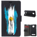 Becool® - Funda Libro Bandera pintada Argentina para Motorola Moto Z2 Play