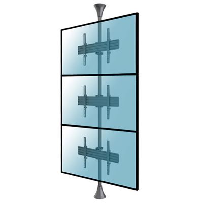 Soporte De Suelo-techo Kimex 032-1003k1 Para 3 Pantallas 32""-75