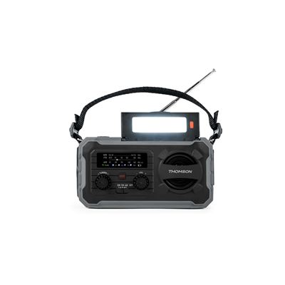 Radio Solar Portátil 4 En 1 Con Linterna, Power Bank Y Modo Sos Thomson Rt280g