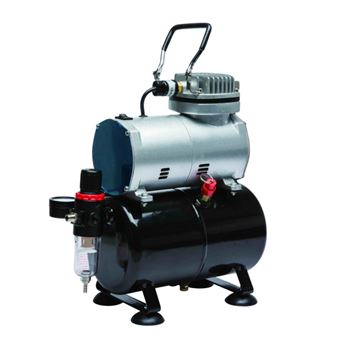 Compresor de aerografía airbrush as186 con reserva de aire y regulador - 1