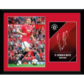 Fotografía enmarcada Manchester United Matic 17/18 30x40 cm