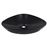 Lavabo vidaXL 58,5x39x14 cm cerámica Negro_0