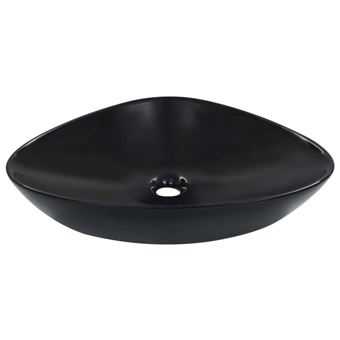 Lavabo vidaXL 58,5x39x14 cm cerámica Negro