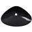 Lavabo vidaXL 58,5x39x14 cm cerámica Negro_3