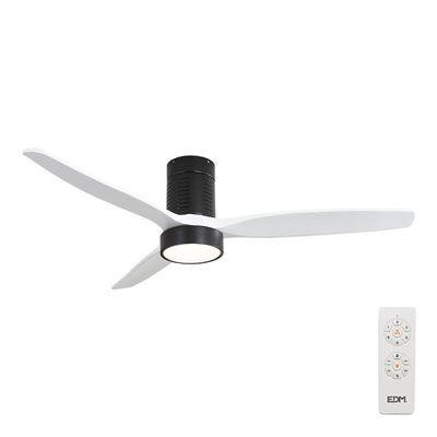Ventilador De Techo Con Aspas De Madera Luz Led 3000k 4000k 6000k Kara Potencia 30w Edm