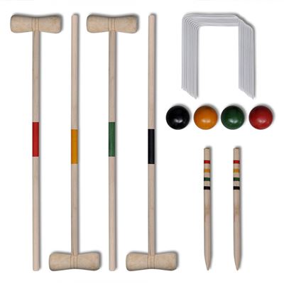 Juego De Croquet De Madera Para 4 Jugadores, Vidaxl