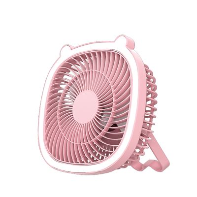 Ventilador Portátil Dam F2 5w, Con Batería Recargable Y 3 Velocidades Rosa