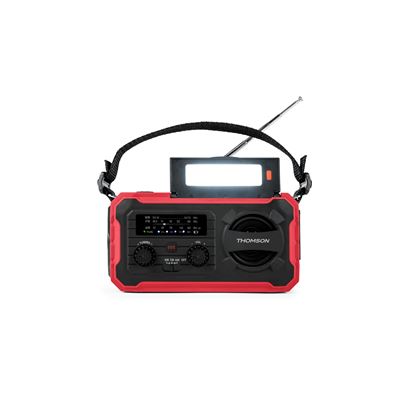 Radio Solar Portátil 4 En 1 Con Linterna, Power Bank Y Modo Sos Thomson Rt280r