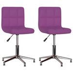 Sillas de comedor giratorias 2 uds vidaXL cuero sintético morado