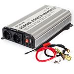 Transformador de corriente Sinus 12 V a 230 V 1500W 3000W, Gris
