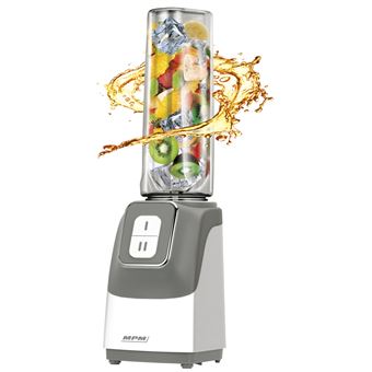 Batidora de Vaso Good To Go, Licuadora Personal 2 Botellas de 600 ml, Smothie, Libre de BPA MPM MBL-22 350W Gris/Blanco - 1