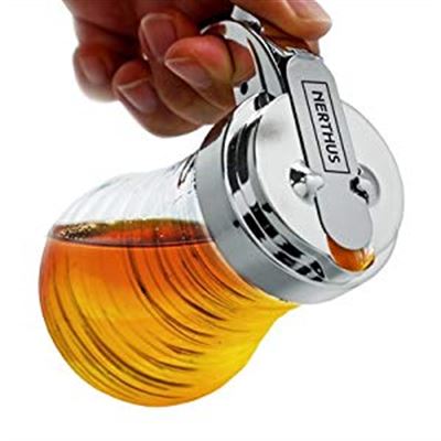 Jarra Dispensadora Cristal para Miel Cierre automático cortagotas