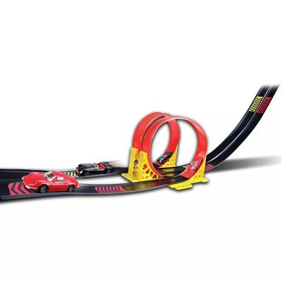 Set Lanzador Dual Con Bucle Burago, Ferrari 1:43 18-31216