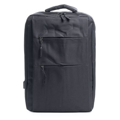 Mochila Cabina Dam Multi Compartimento Lona Premium, Porta Laptop 17"" Adaptable A Trolley Azul