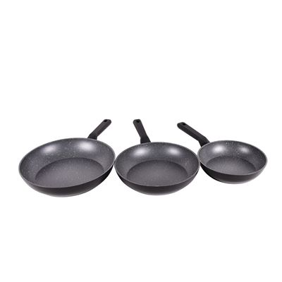Sartén Serenk Excellence Granito, Negro, 20, 24 Y 28cm (3 Unidades)