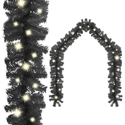 Guirnalda de Navidad con luces LED vidaXL negro 20 m