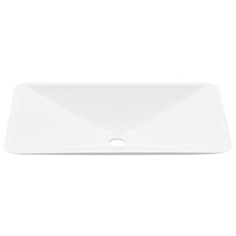 Lavabo vidaXL 60x38x10 cm resina mineral/mármol Blanco