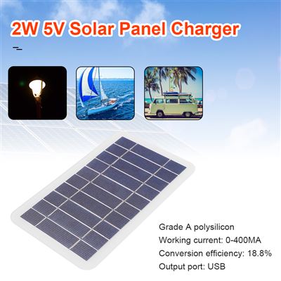 Venta de 205*140MM Panel Solar de Alta Potencia de 5V 5W para Teléfono Móvil  Banco de Energía Solar USB Cargador Solar para Acampar - Banggood España  móvil