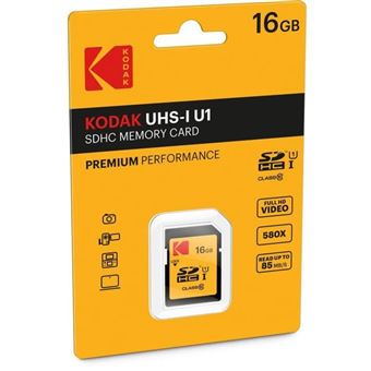 Tarjeta de memoria SDHC Premium KODAK UHS1 U1 - 16 GB - 1