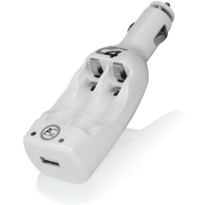 Arctic C4. Cargador mechero coche. 2 pilas+usb c4 de baterías para