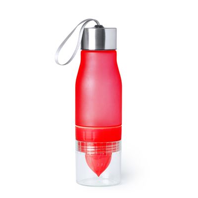 Selmy Bidón De 700ml De Capacidad Tritán De Alta Resistencia Al Calor. Base Con Exprimidor De Cítricos. Dam Rojo