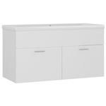 Mueble con lavabo vidaXL aglomerado blanco 90x38,5x46 cm