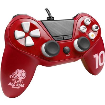 Pro 4 Wired Football All Star Edition Controlador Subsónico Rojo Para Ps4, Ps3 Y Pc