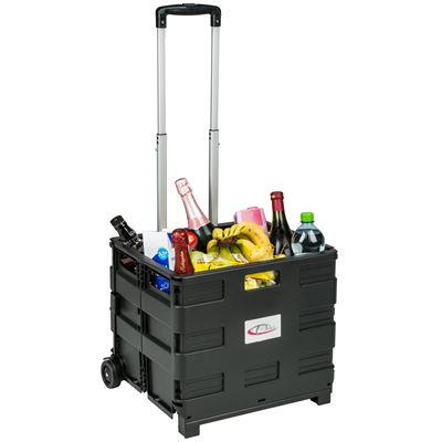VILIGA Medium Cesta de la Compra Plegable Negro 