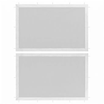 Paredes laterales para carpa de fiesta vidaXL, 2 unidades malla Blanca - 1