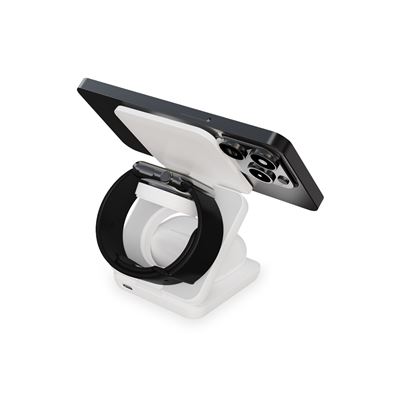 Cargador Inalámbrico 15W 3 En 1 Cubo Cargador Magnético Rápido Soporte Para Apple Led Base De Carga De Viaje Plegable Para BISBISOUS