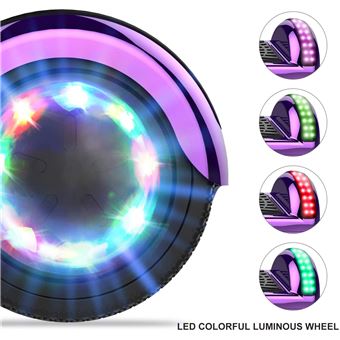 Hoverboard Cool Fun 6.5 LED Bluetooth Morado Kart Multicolor