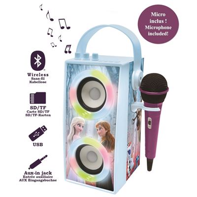 Altavoz Tendencia Bluetooth® Portátil Con Micrófono Y Efectos Luminosos, Disney Frozen Lexibook
