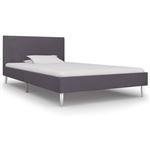 Estructura de cama de tela vidaXL gris 90x200 cm