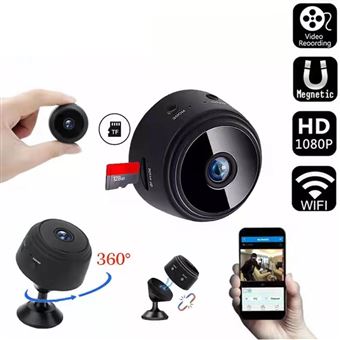 Cámara espía oculta Mini cámara wifi inalámbrica 1080p con audio y video en  vivo Seguridad para el hogar